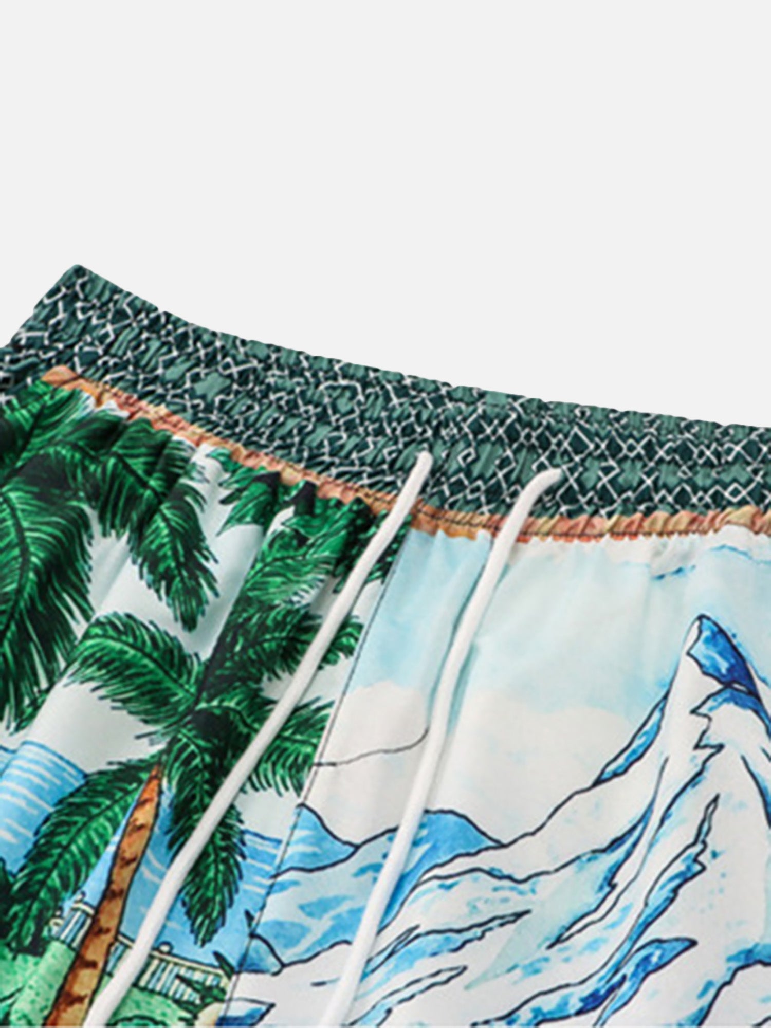 Mountain Coconut Grove Printed Hip-Hop Shirts Short Set