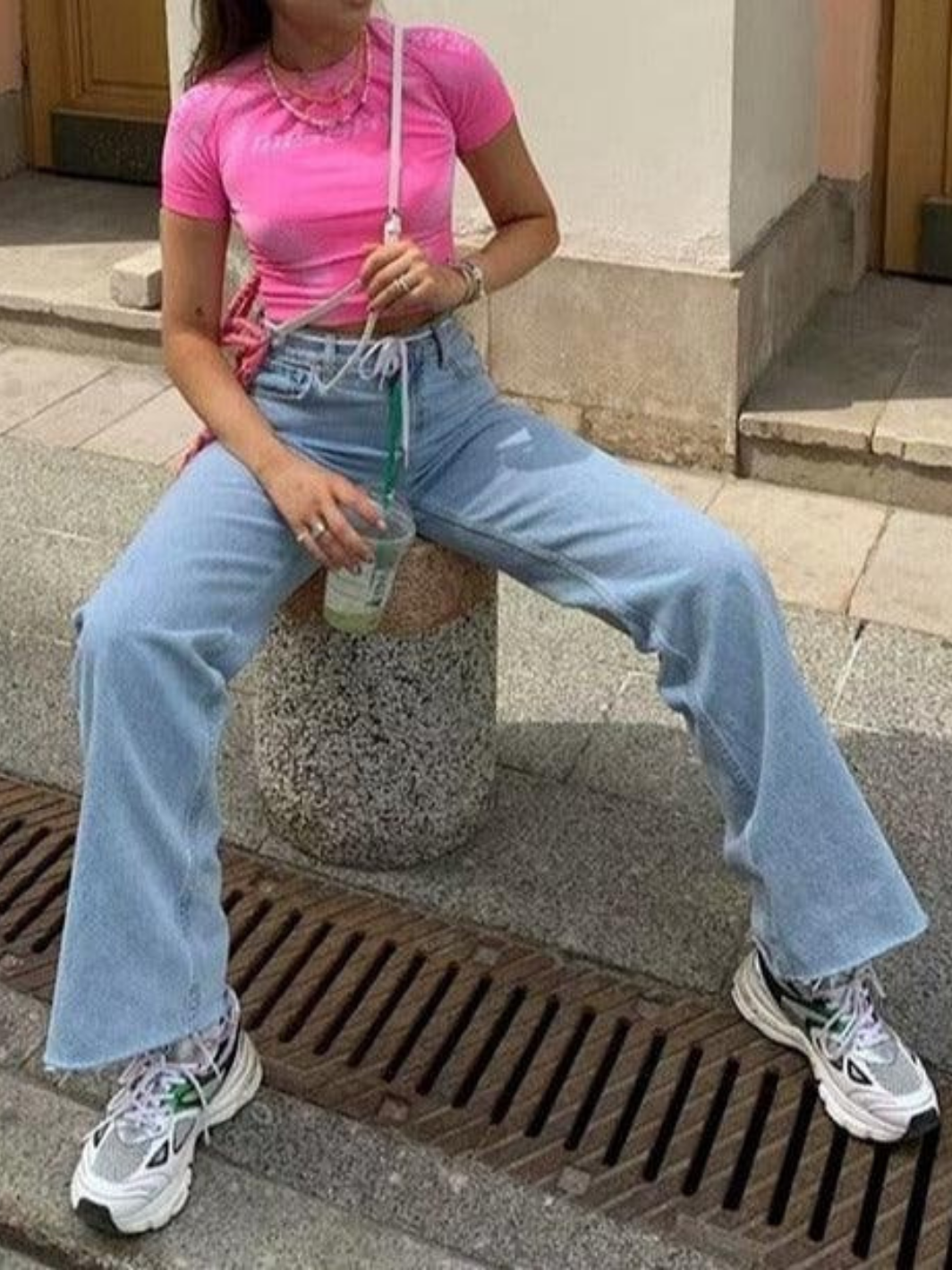 Straight High Waist Women's Denim Pants