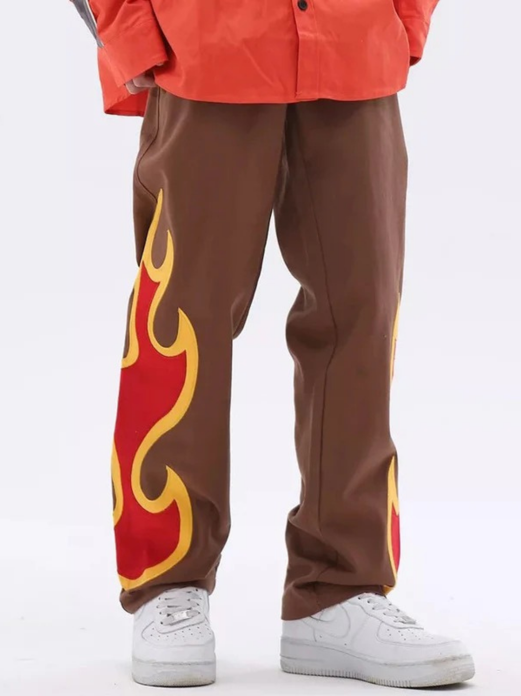 Flame Side Embroidered Pants