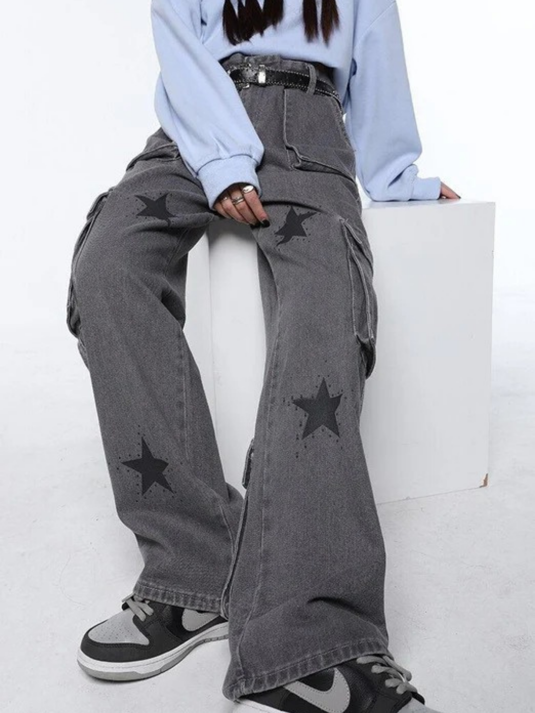 Y2K Stars Graphic Jeans