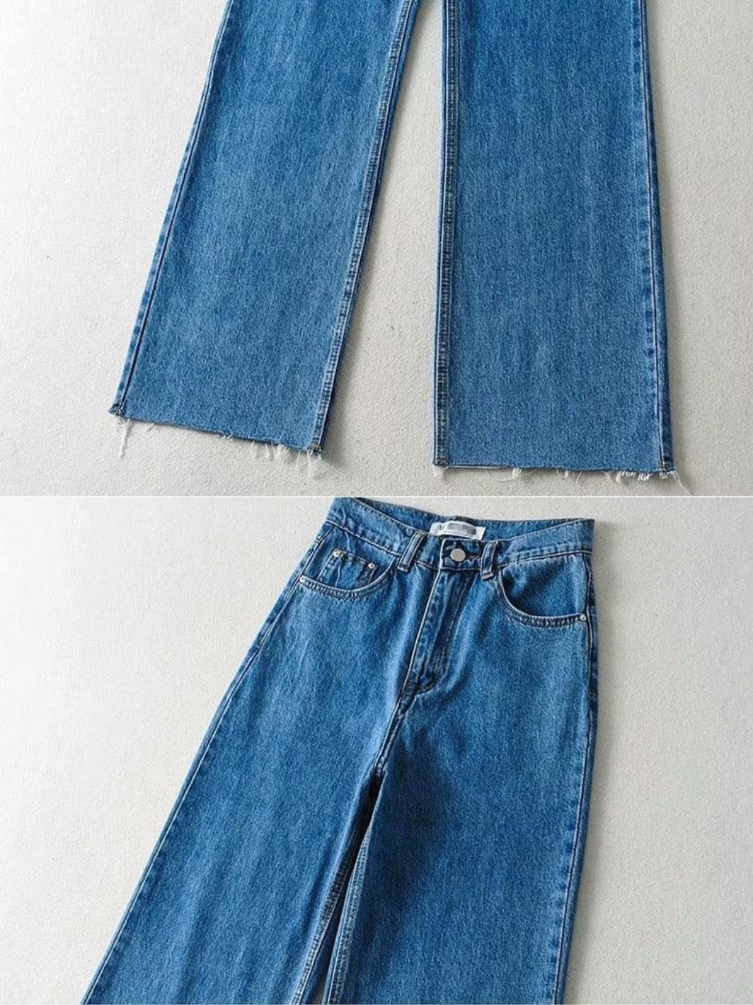 Straight High Waist Women's Denim Pants