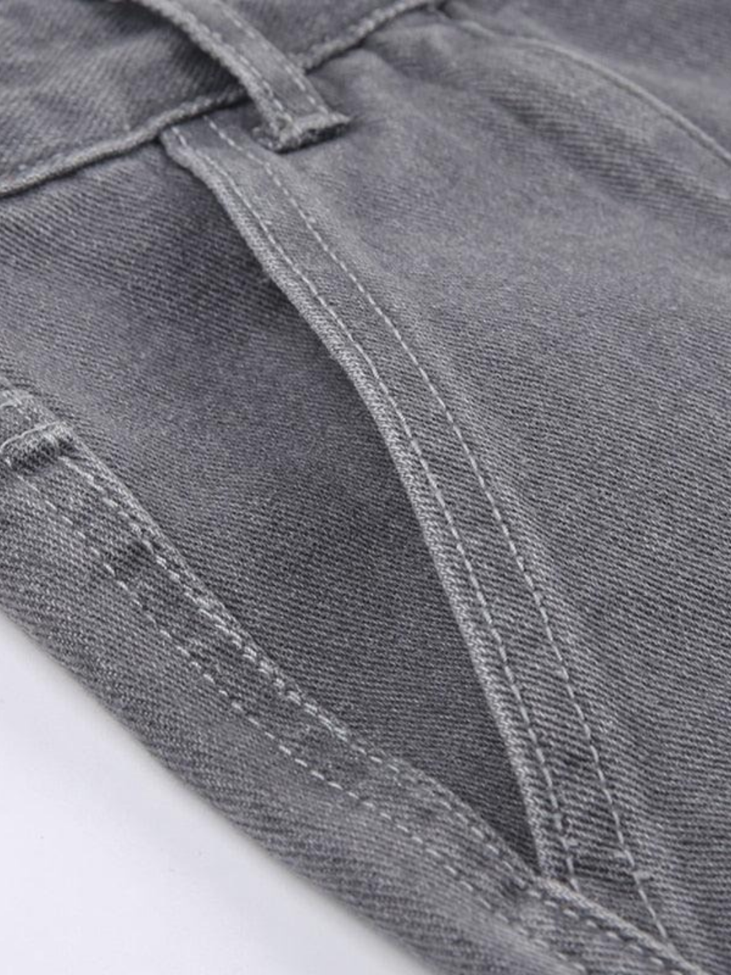 Y2K Gray Star Grunge Baggy Denim Pants