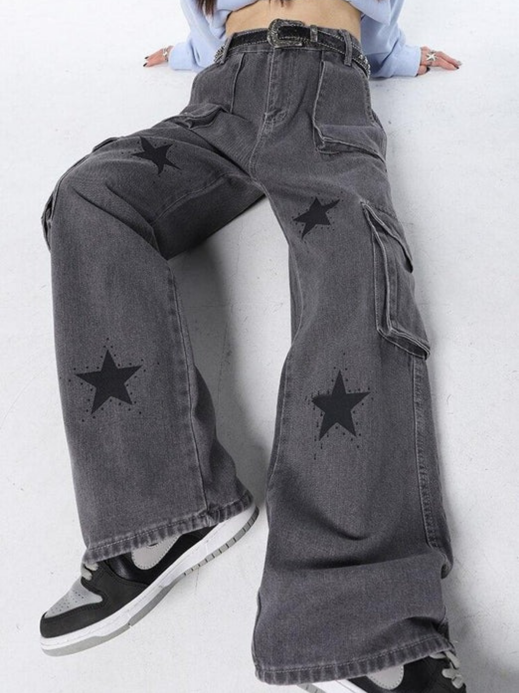 Y2K Stars Graphic Jeans