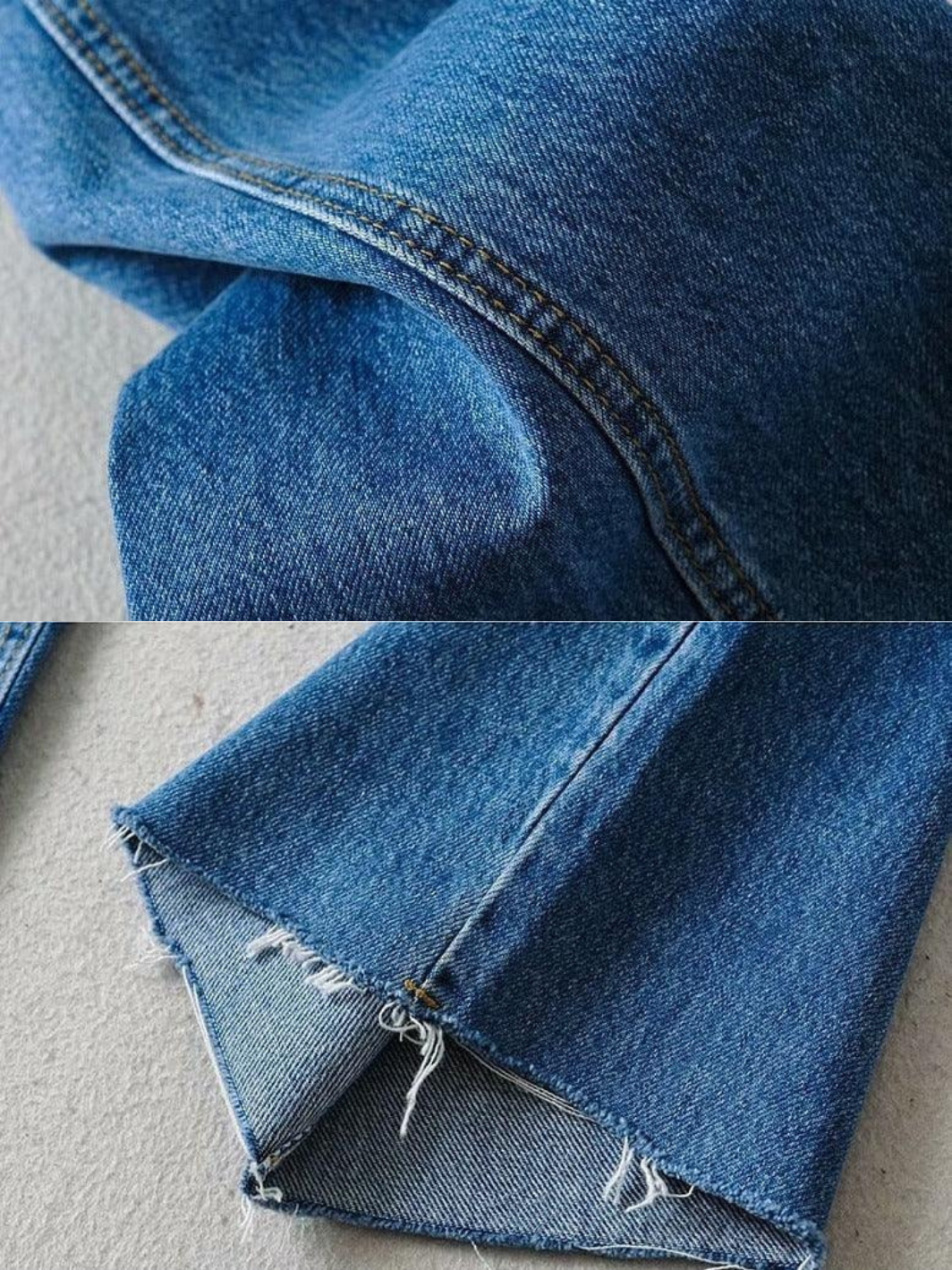 Straight High Waist Women's Denim Pants