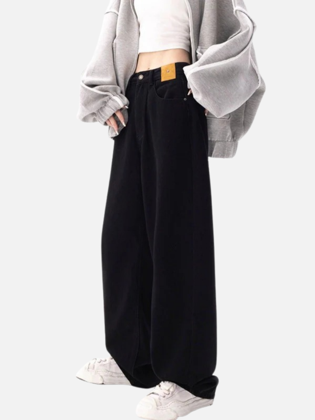 Black Loose Women's Wide Leg Jeans