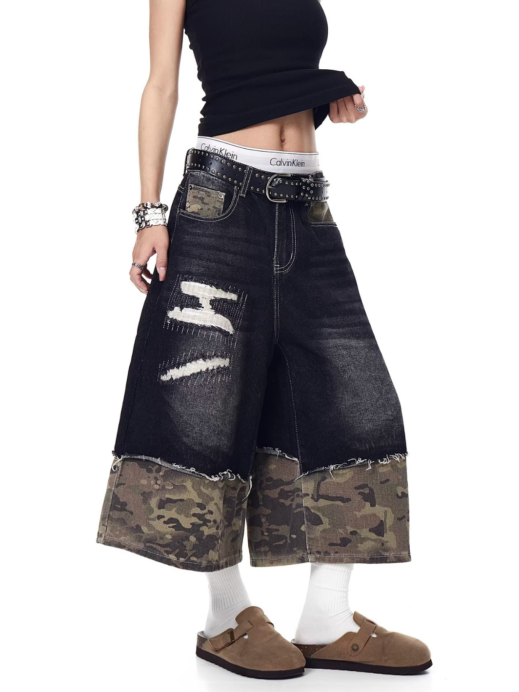 Rogue Camo Denim Shorts