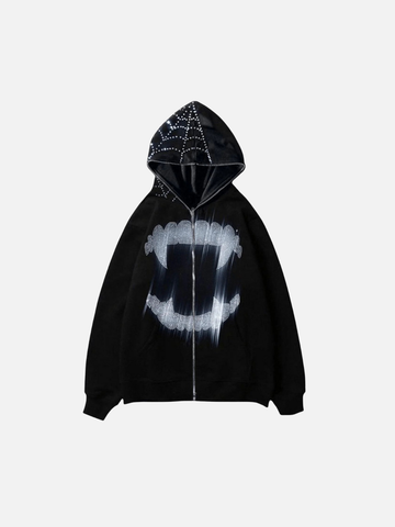 'Vamped' Zip Up Hoodie