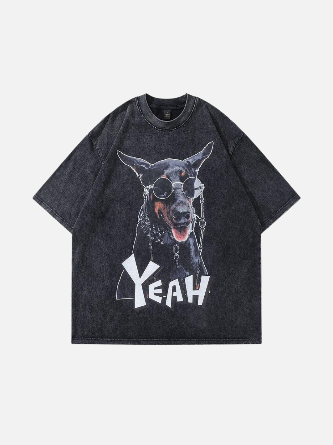 Washed Cool Doberman Oversized T-shirt
