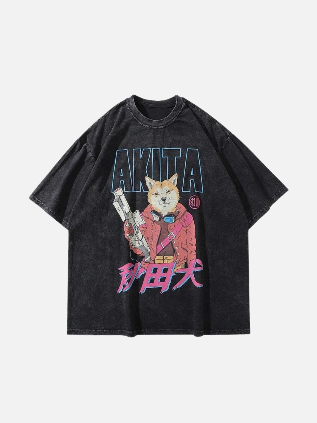 Akita T-Shirt Retro Washed Style