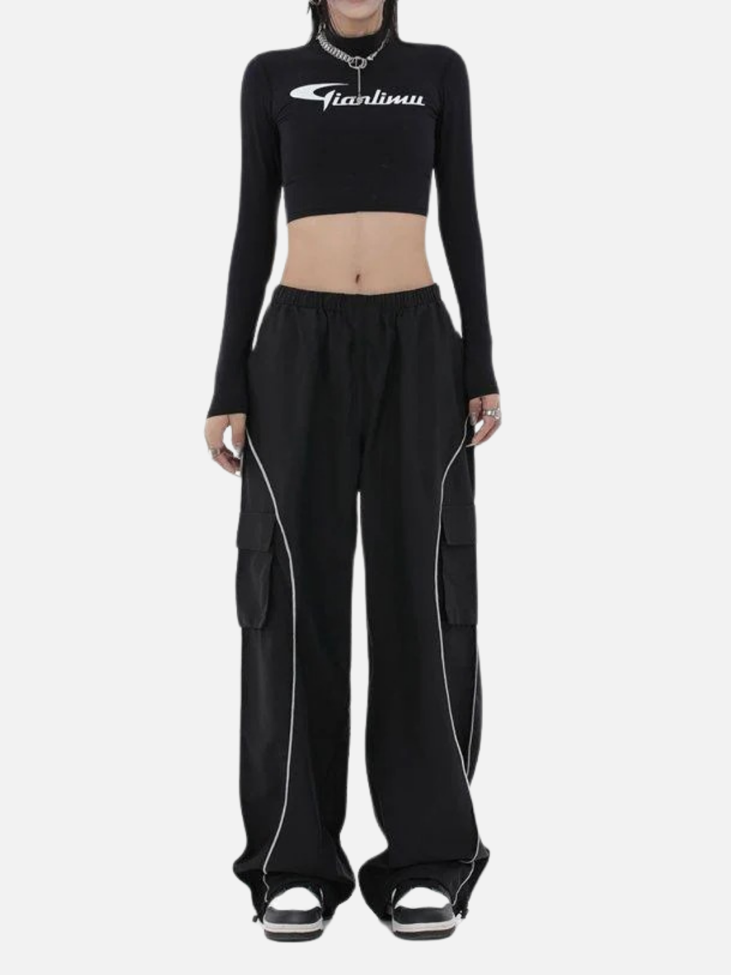 Striped Y2K Baggy Cargo Pants