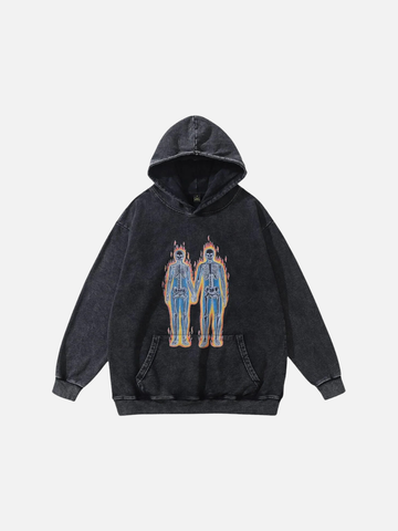 BURNING - Oversized Print Hoodie
