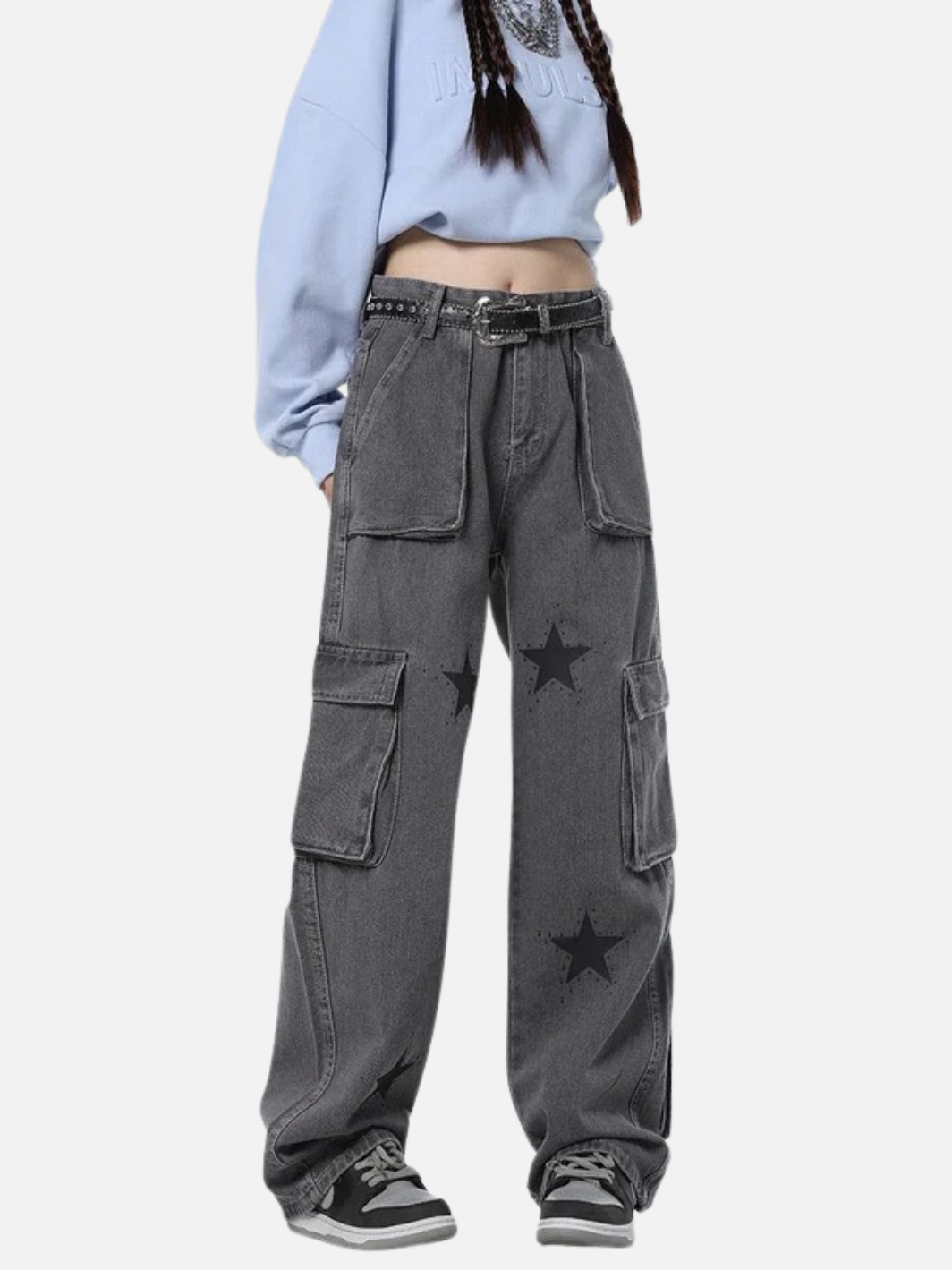 Y2K Stars Graphic Jeans