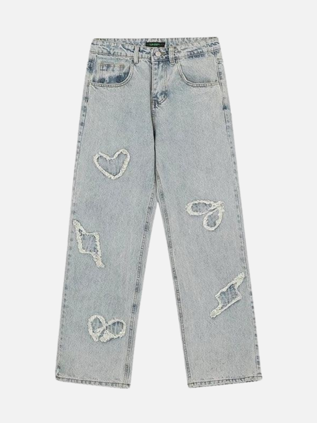 Love Embroidery Jeans