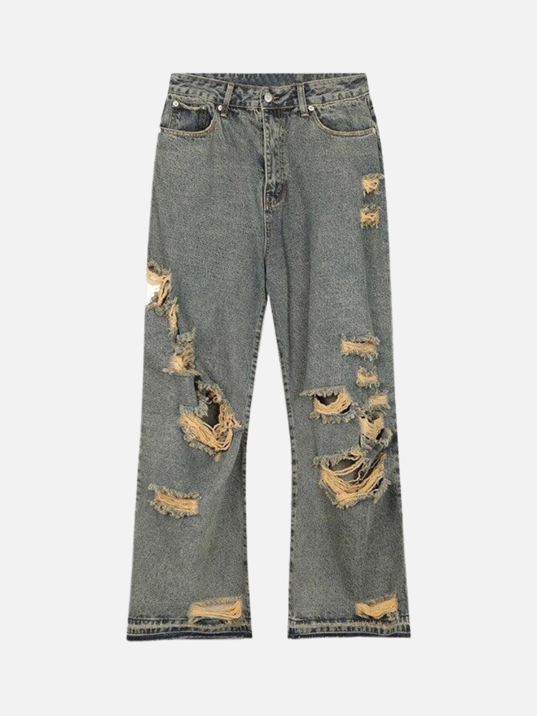 Retro Holes Jeans Denim Pants