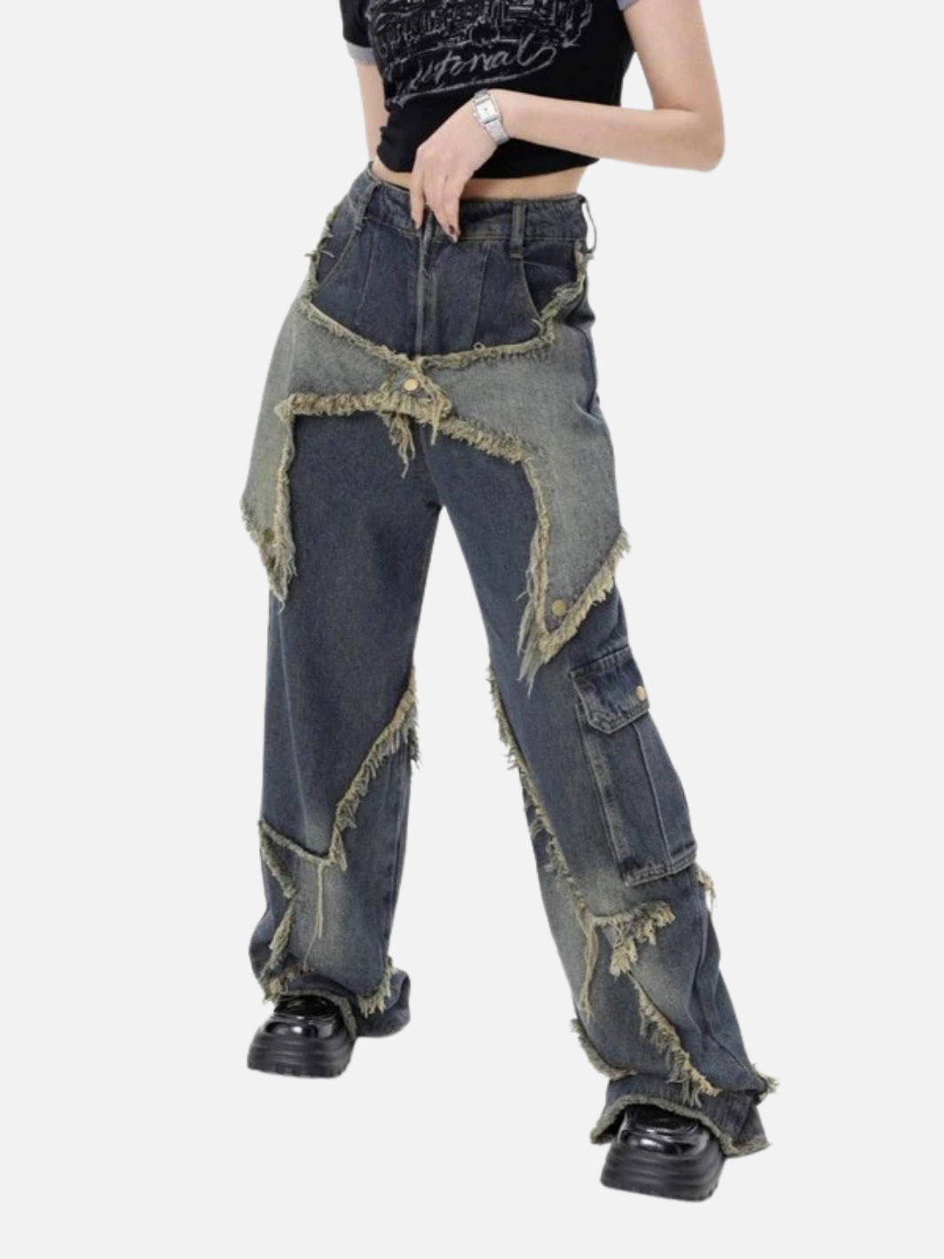 Star Wide Leg Jeans