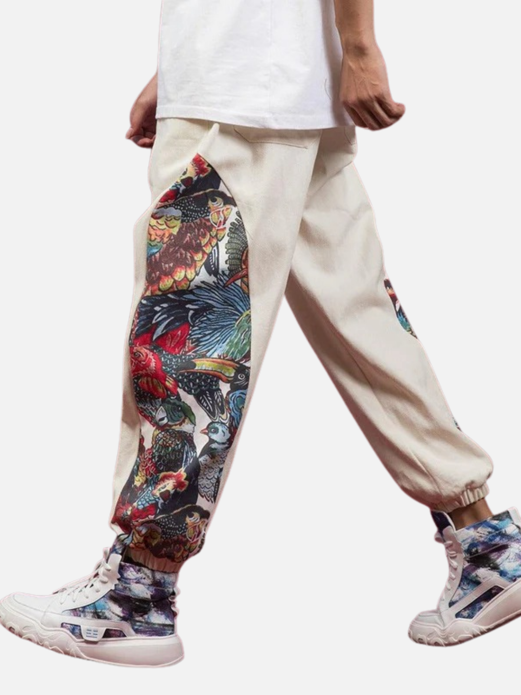 Cotton Pants - Colorful Animal Jungle Pattern