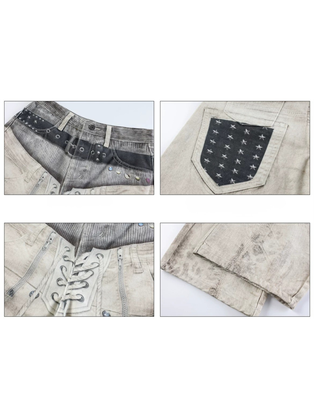 Frontier Lace-Up Balloon Jeans