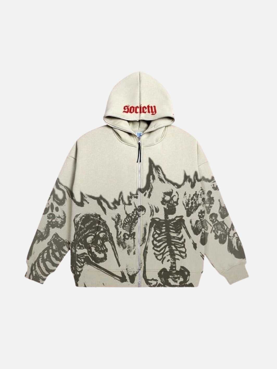 Skull Hoodies Gothic Zip Up