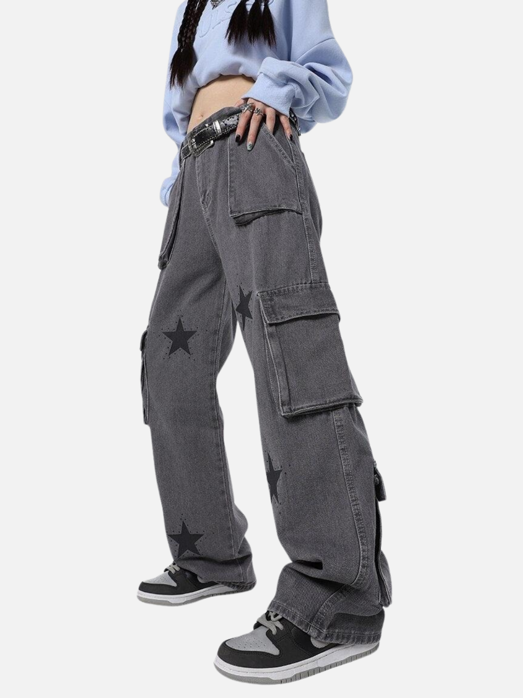 Y2K Stars Graphic Jeans