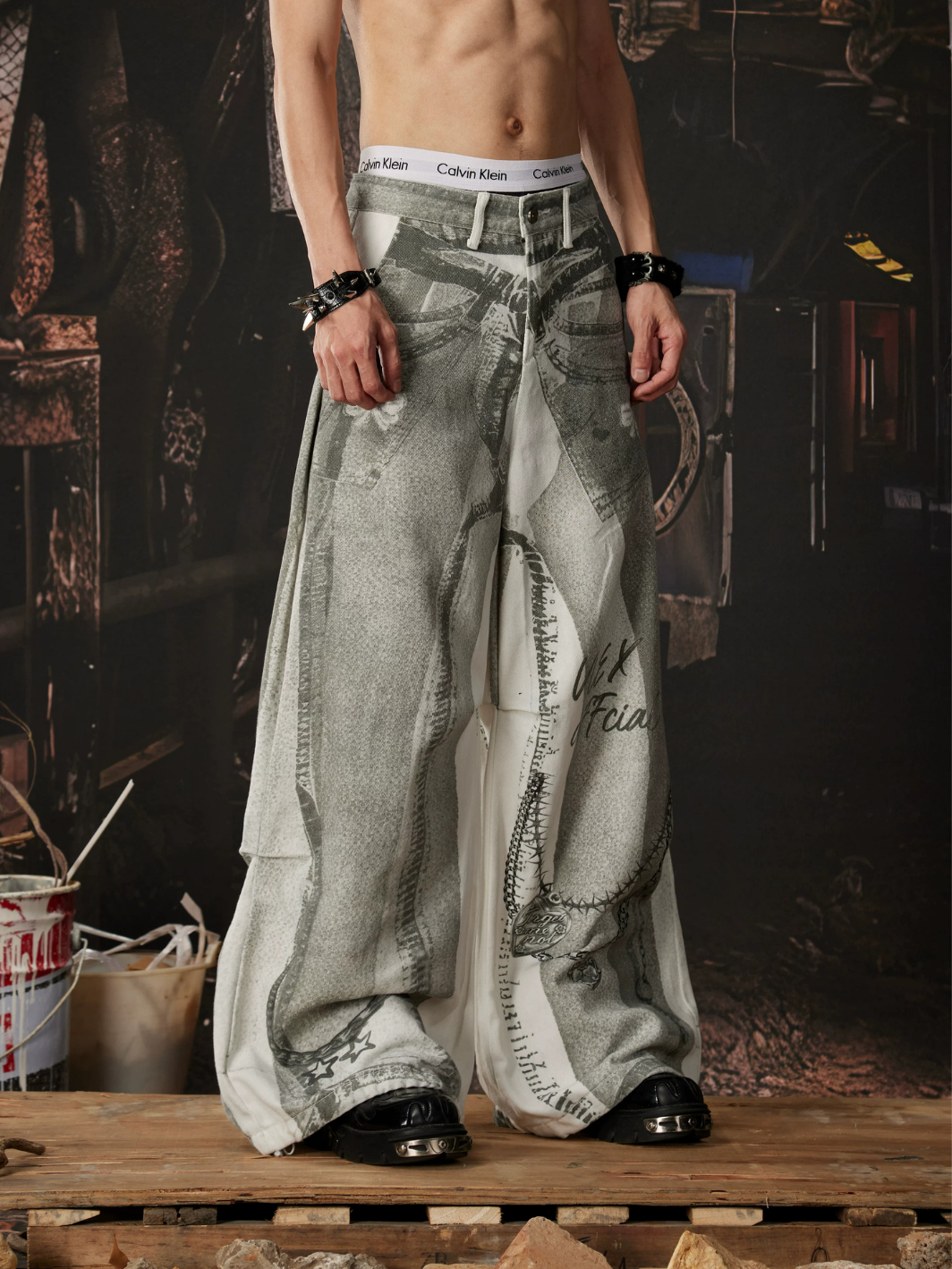 Graffiti Shadow Balloon Jeans