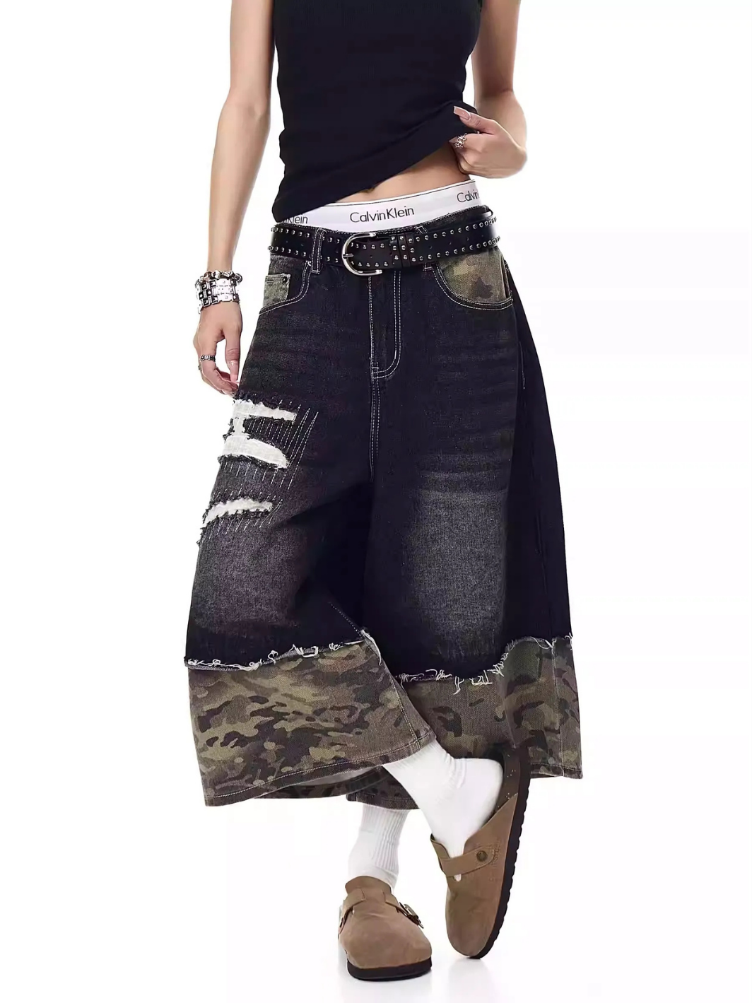 Rogue Camo Denim Shorts