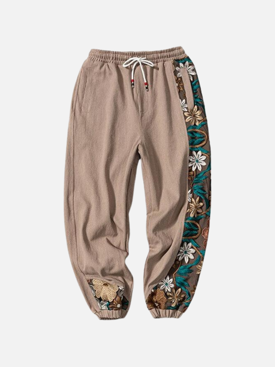 Flower Embroidery Sweatpants