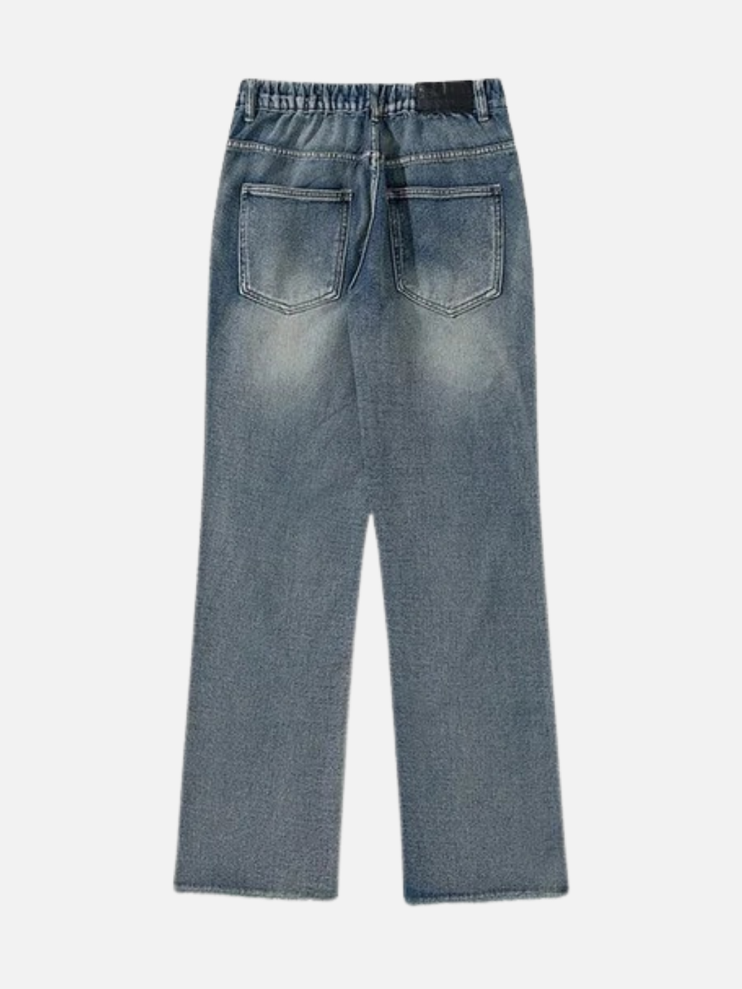 Flame Embroidery Denim Jeans