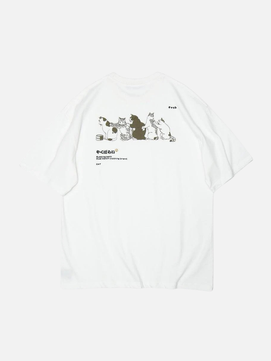 Retro Japanese Cat Bath T-Shirt