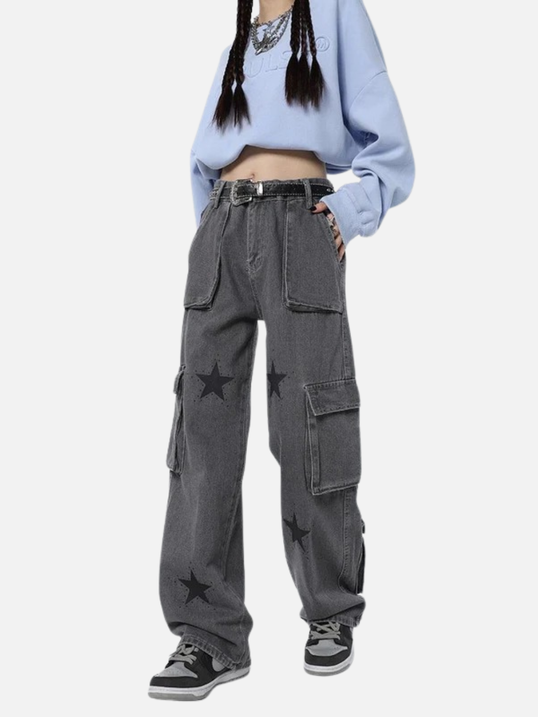 Y2K Stars Graphic Jeans