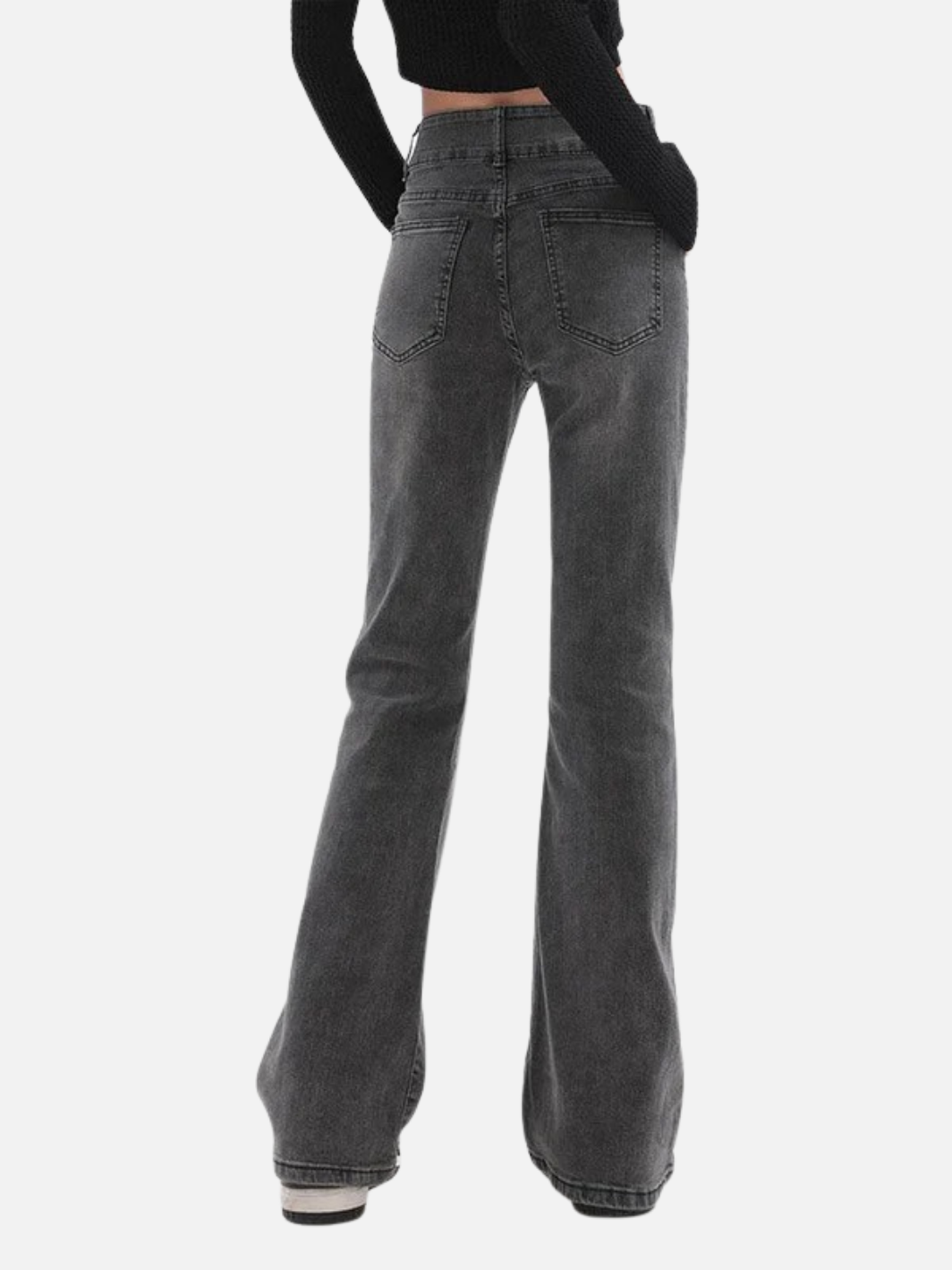 High Waist Flare Retro Denim Pants