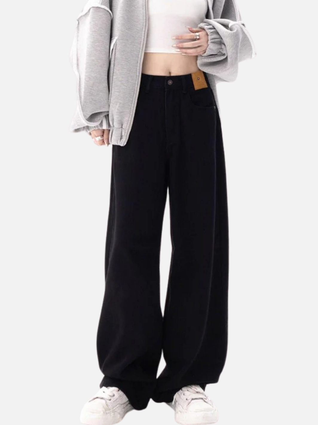 Black Loose Women's Wide Leg Jeans