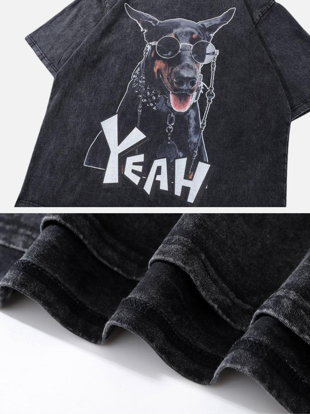 Washed Cool Doberman Oversized T-shirt