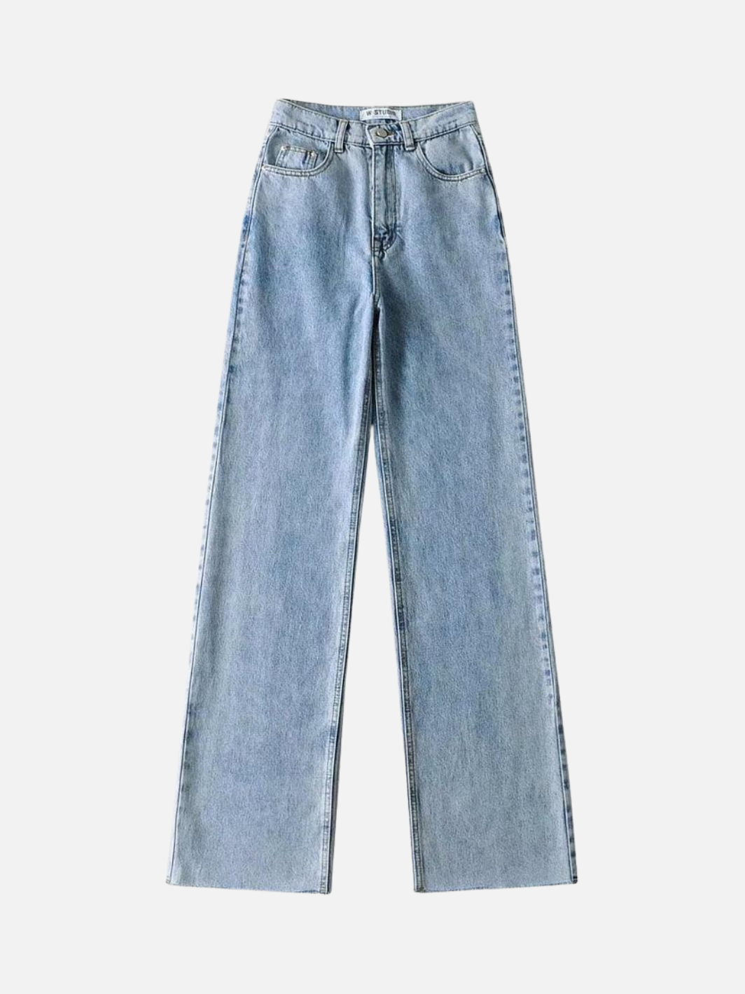 Straight High Waist Women's Denim Pants