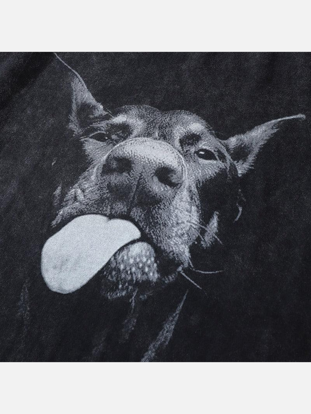Washed T shirt Doberman Oversized
