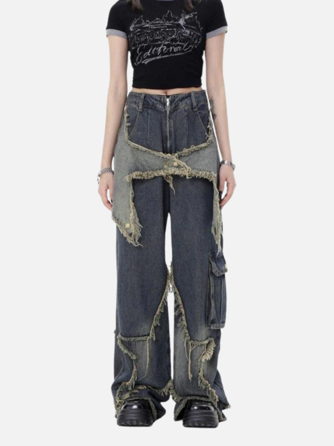 Star Wide Leg Jeans