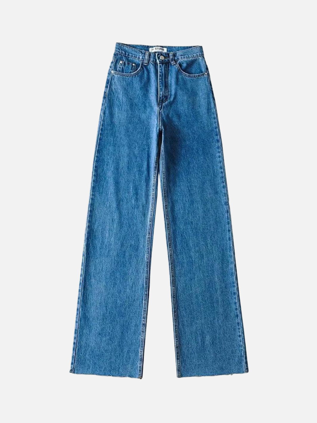 Straight High Waist Women's Denim Pants