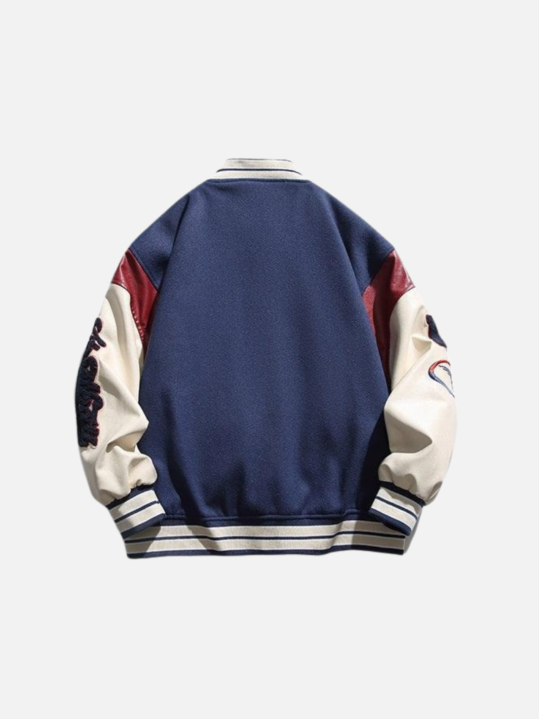 Vintage Embroidered Letter Baseball Jacket
