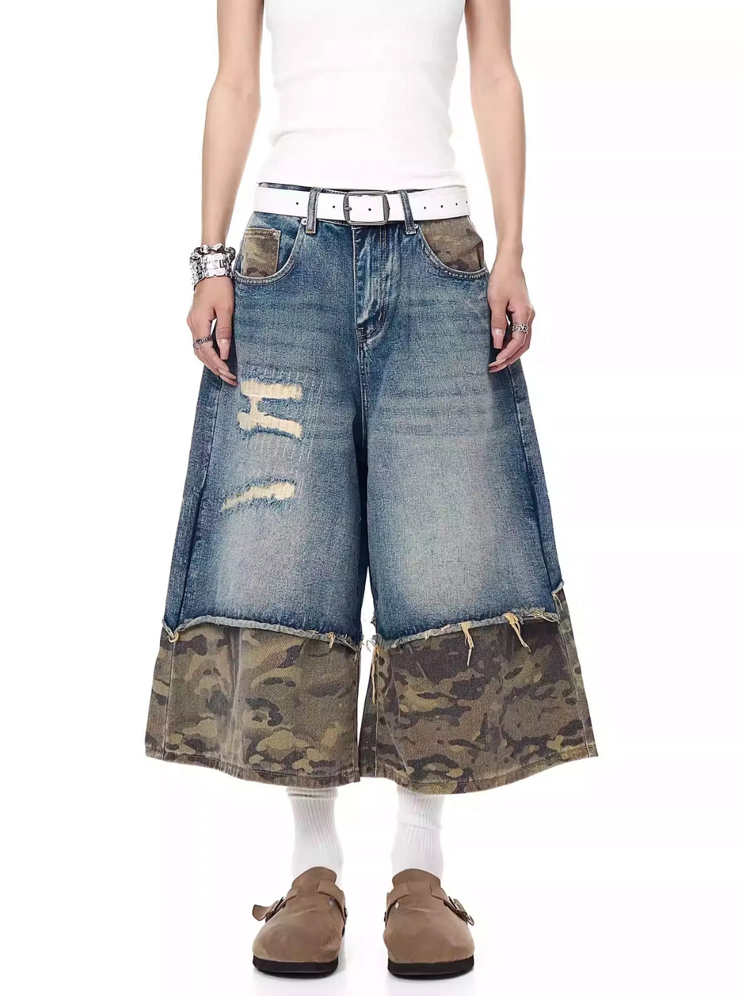 Rogue Camo Denim Shorts