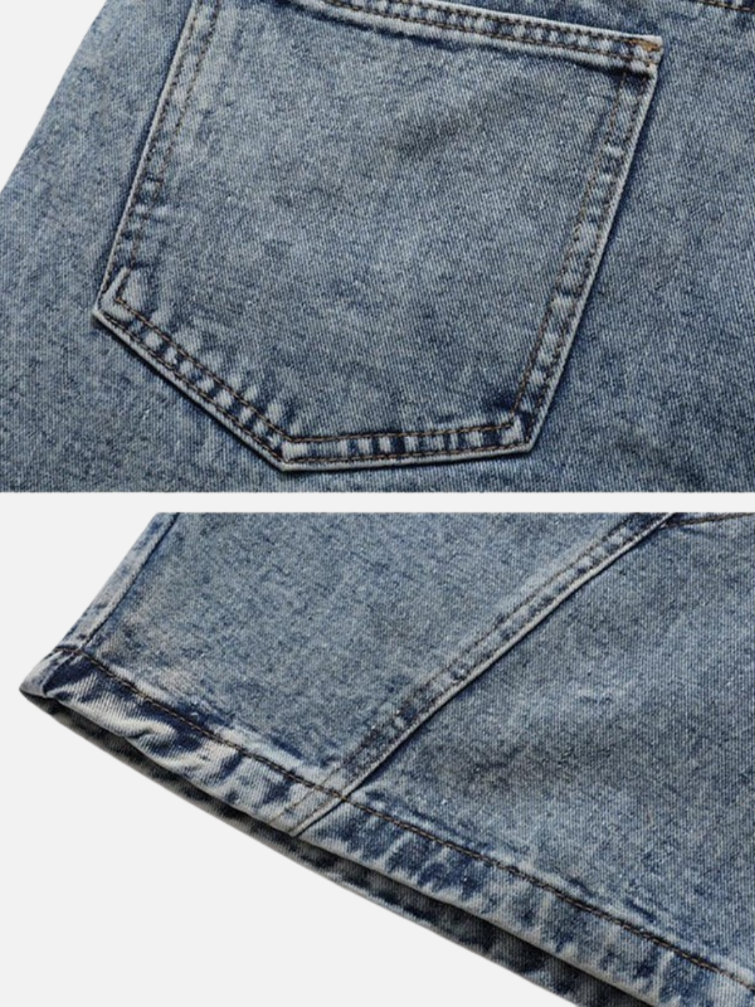 Denim Star Patchwork Shorts