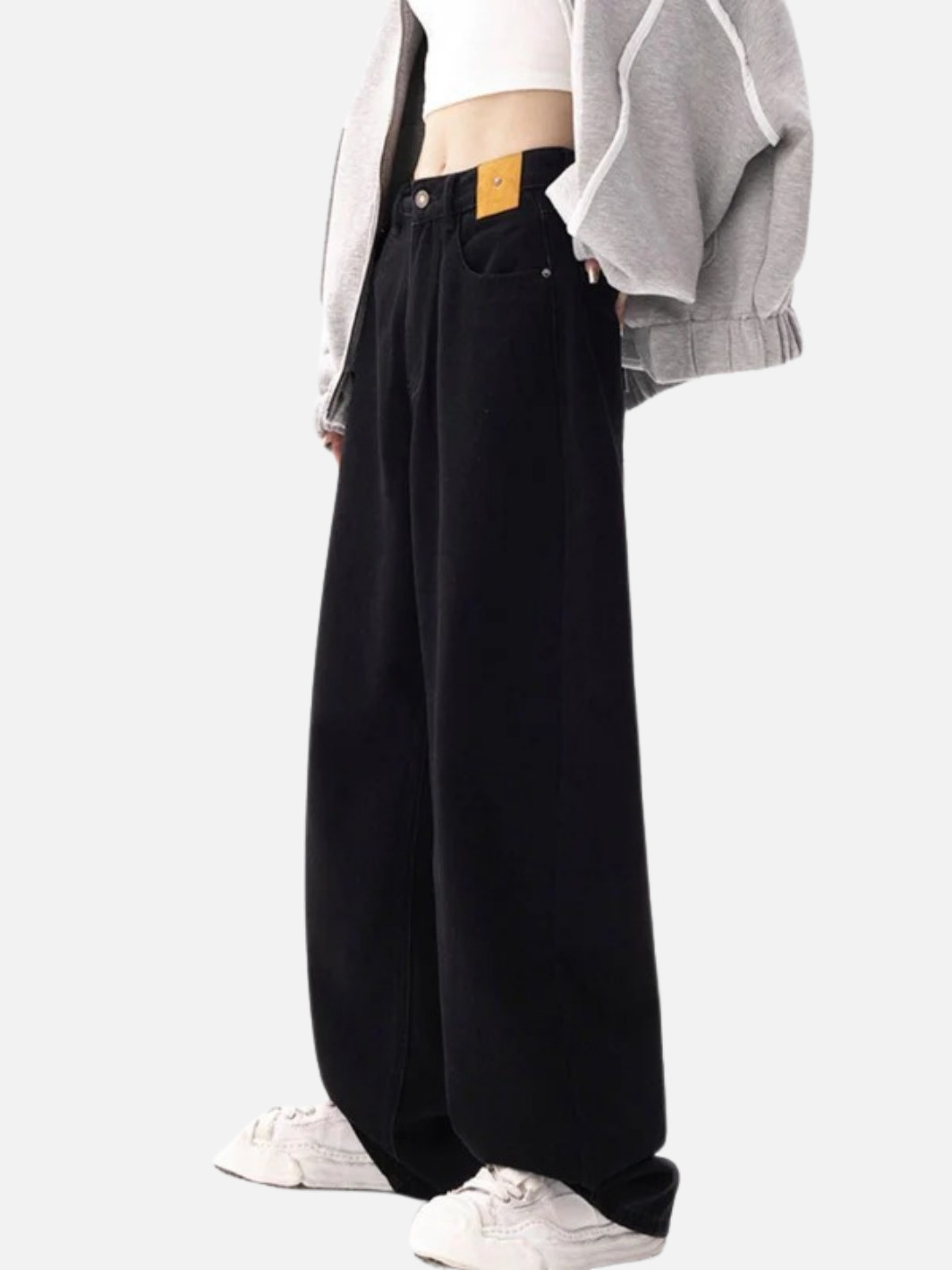 Black Loose Women's Wide Leg Jeans