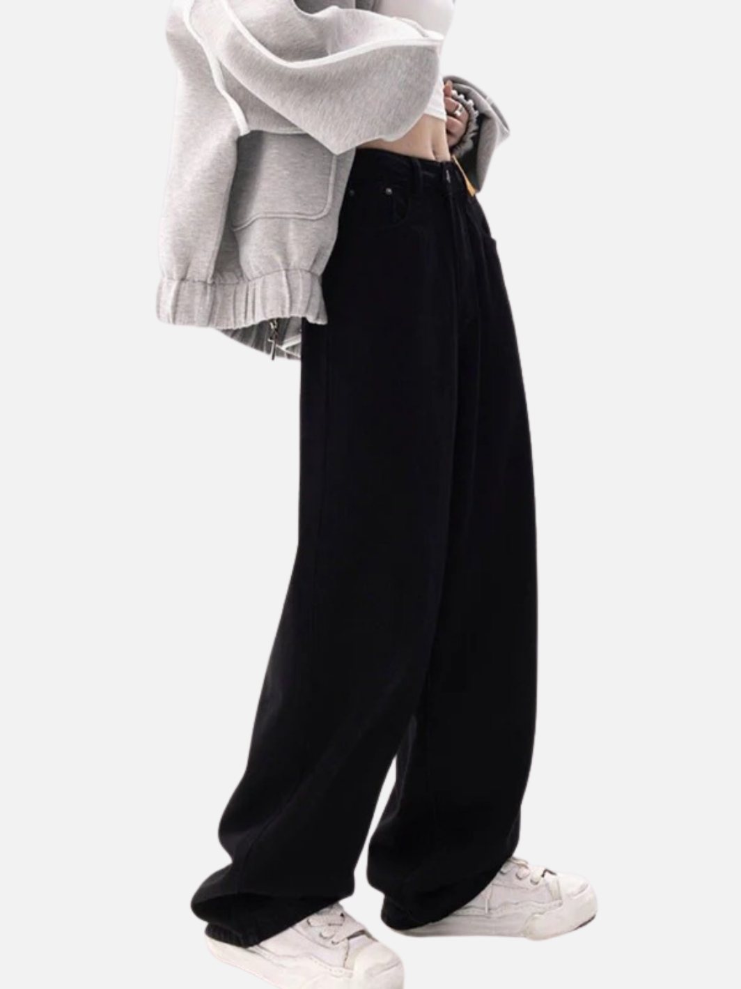 Black Loose Women's Wide Leg Jeans