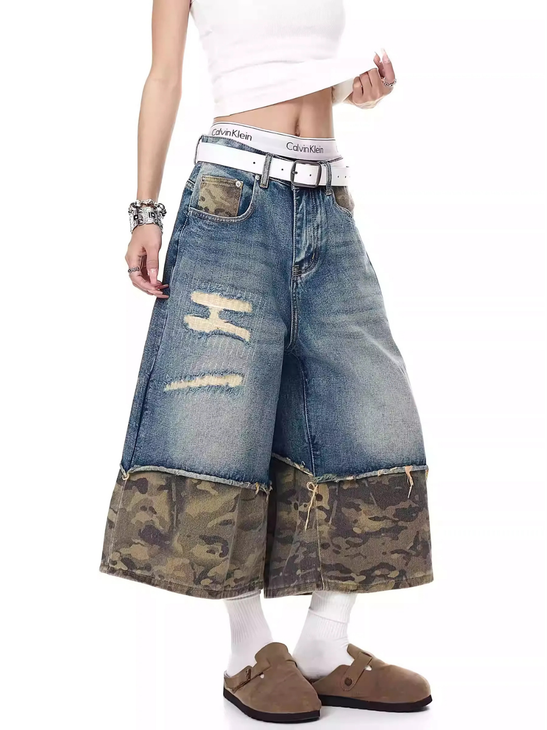 Rogue Camo Denim Shorts