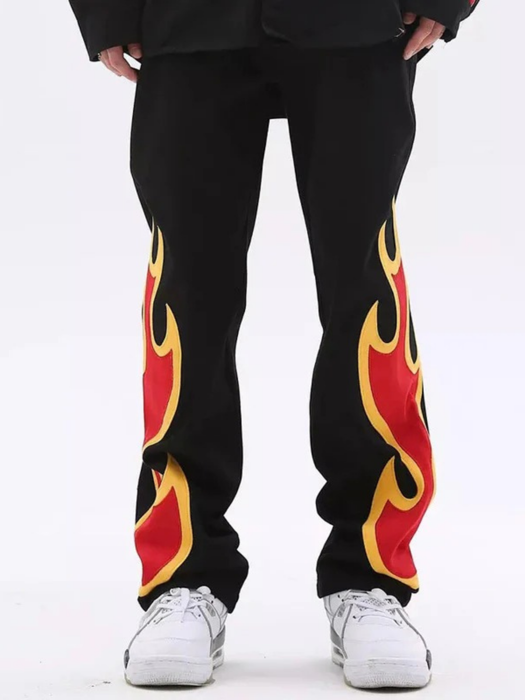 Flame Side Embroidered Pants