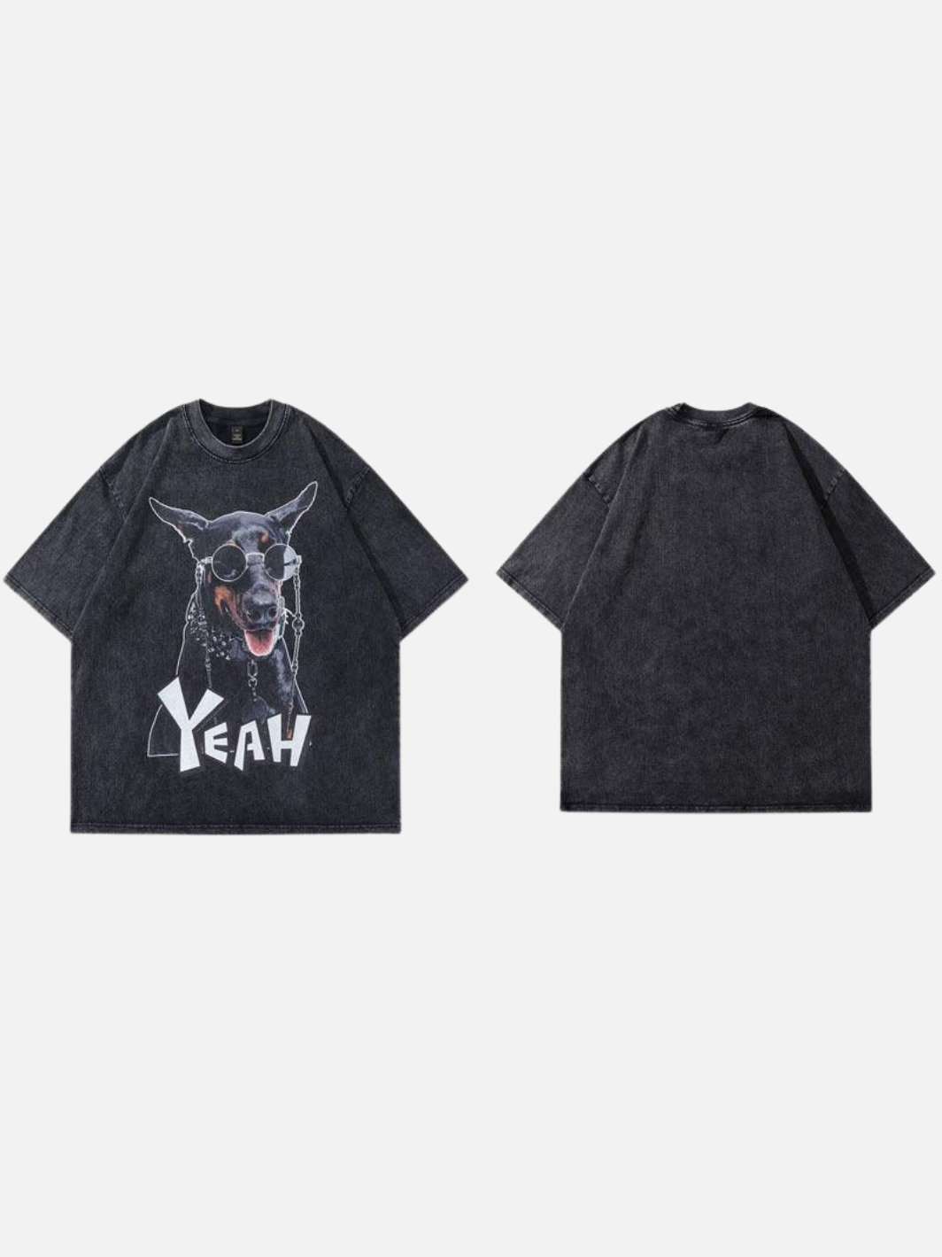 Washed Cool Doberman Oversized T-shirt