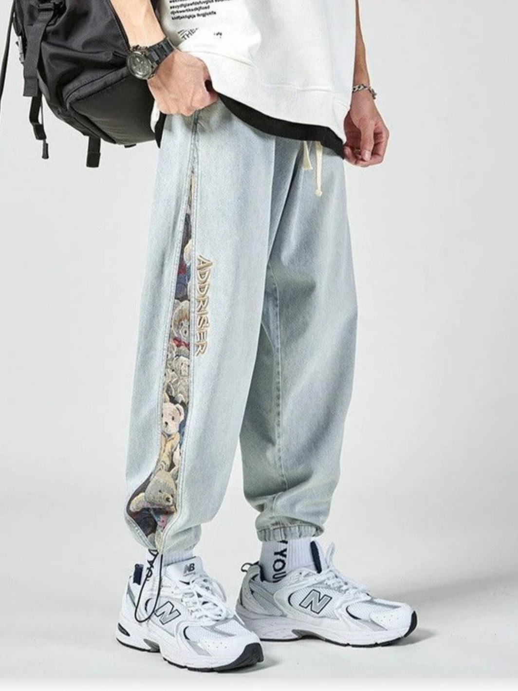 Washed Distressed Vintage Jeans