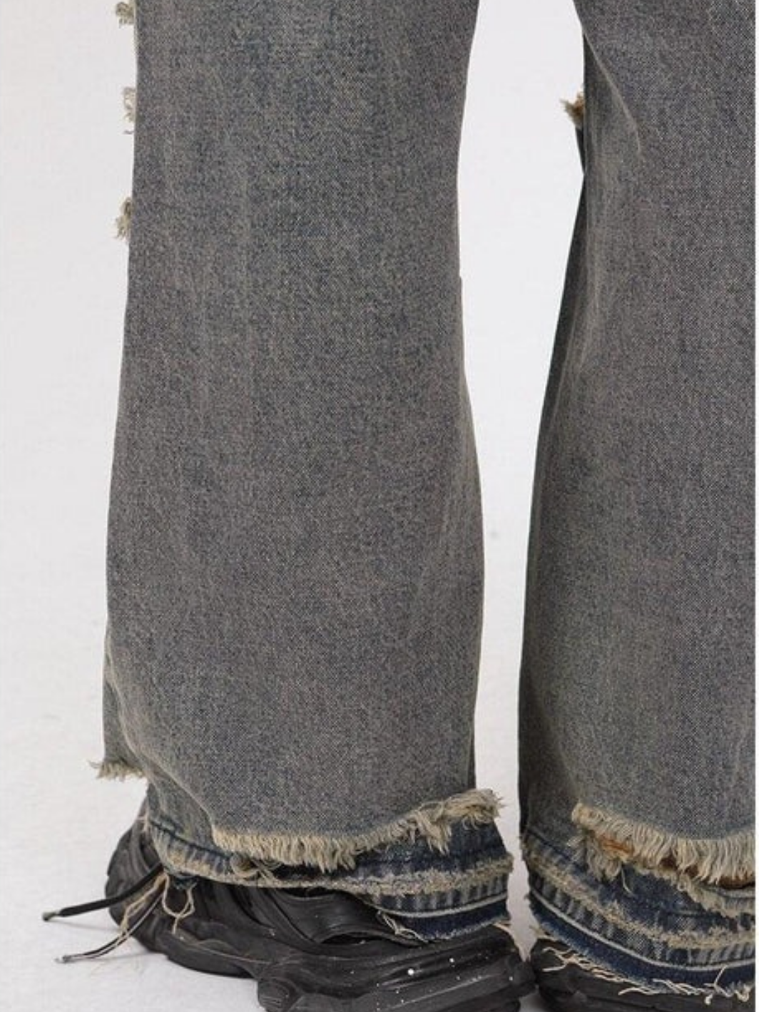 Retro Holes Jeans Denim Pants