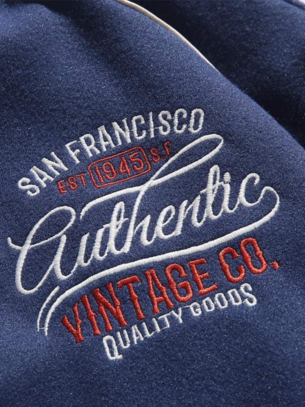 Vintage Embroidered Letter Baseball Jacket
