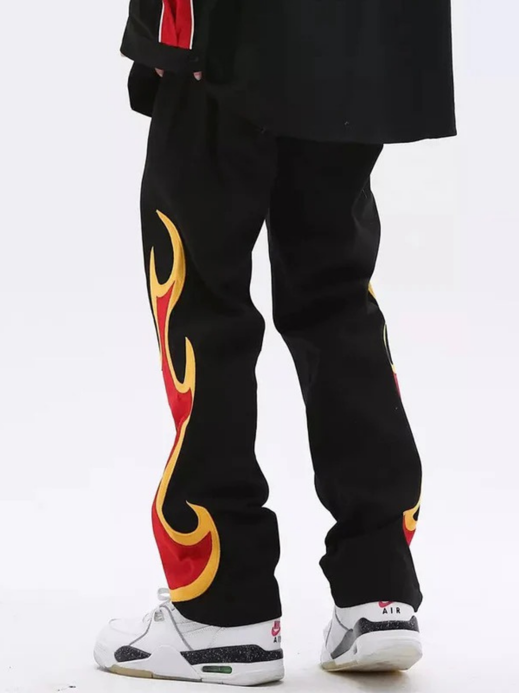 Flame Side Embroidered Pants