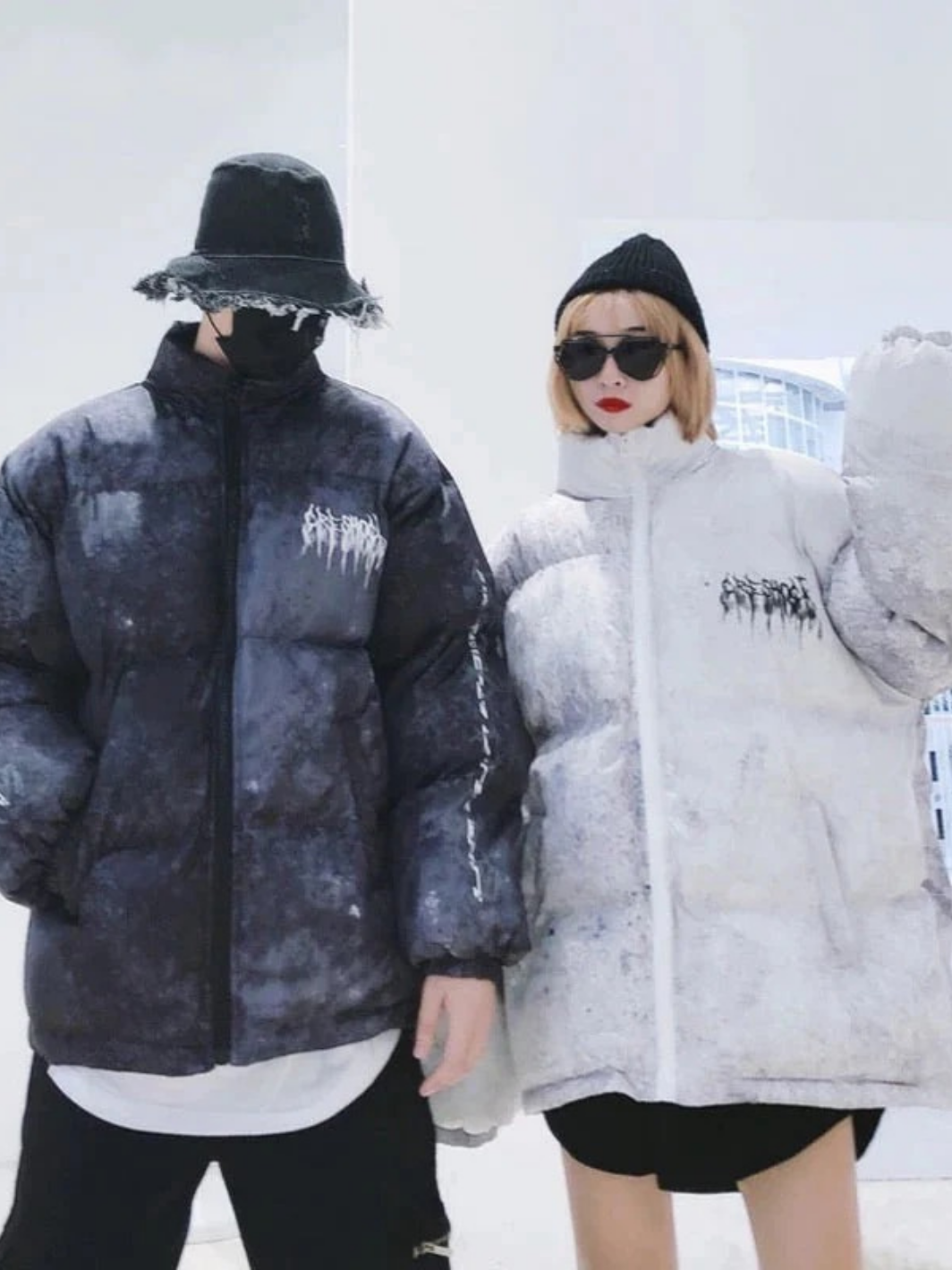 Graffiti Splash Puffer Jacket