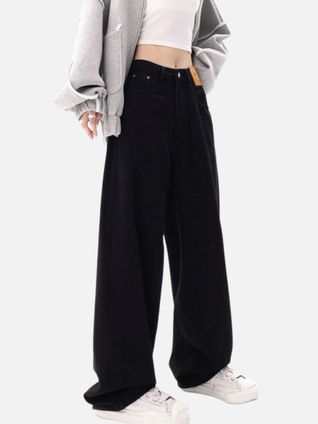 Black Loose Women's Wide Leg Jeans